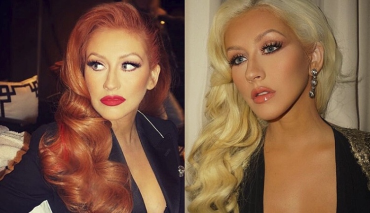 Christina Aguilera se tiñe de pelirroja